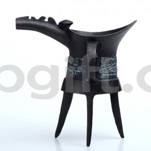 盤(pán)龍城遺址工藝品 高檔紀念品 商獸面紋獨柱爵